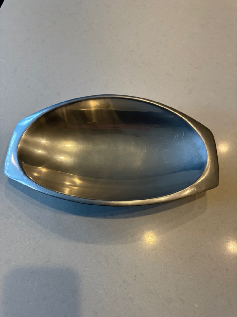 Nambe Silver Oval 659 2002,  Serving bowl.